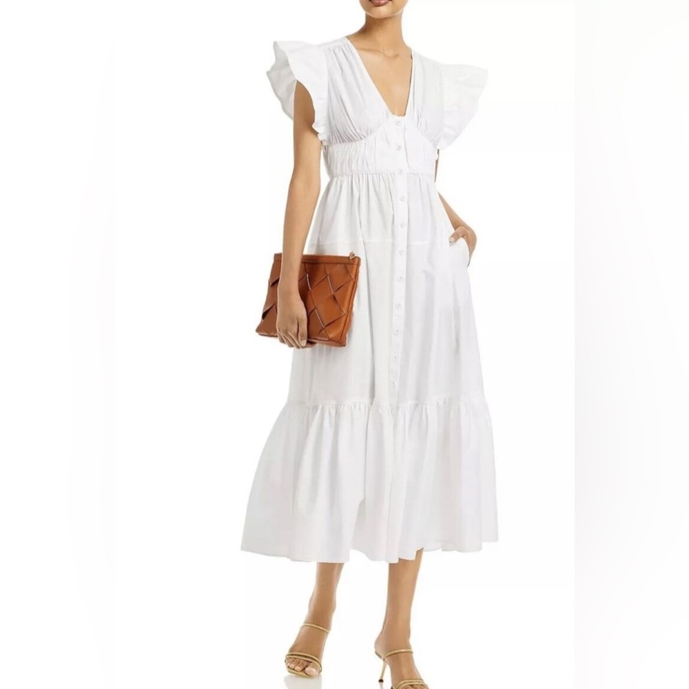 BRAND NEW DEREK LAM 10 CROSBY GRETA FLUTTER SLEEVE DRESS SIZE S